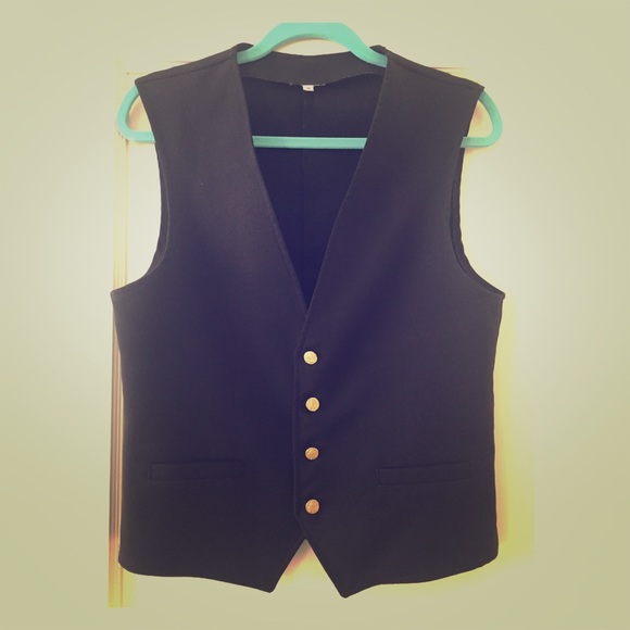Vintage vest, gold buttons, unisex, S Men, L Women - Picture 1 of 3